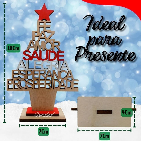 Mini Arvore De Natal Madeira | MercadoLivre 📦