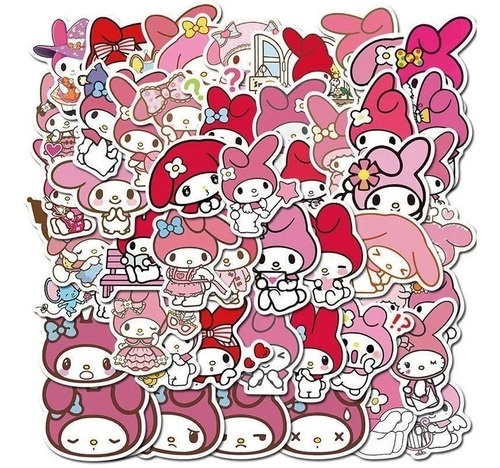 Imagen 5 de 7 de My Melody - Set De 50 Stickers / Calcomanias / Pegatinas