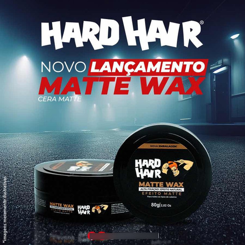 Pomada Cera Efeito Seco Matte Wax Hard Hair 80g Kit C/ 03uni