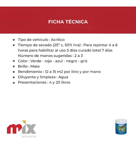 Pintura Tersuave Para Piso Deportivo Tersport X 20 Lt - Mix