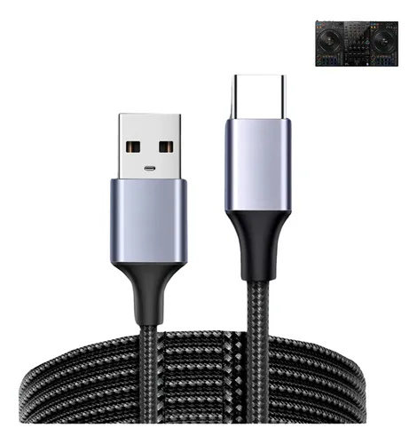comprar Cabo Usb 3 Metros Nylon Trançado Para Ddj Controladora Flx5