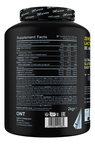 Proteina Metapure Whey Isolate Zero Carb 2 Kg Qnt
