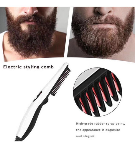 Pente De Estilo Elétrico 2 Em 1, Alisador De Barba