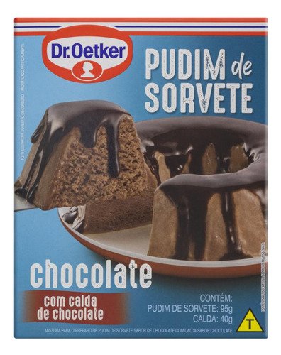 Pó Pudim De Sorvete Chocolate Calda Chocolate Dr Oetker 135g