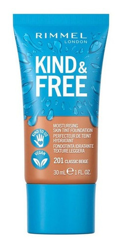 Imagen 2 de 7 de Base De Maquillaje Rimmel Hidratante Kind & Free Apto Vegano