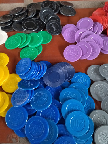 Fichas De Jogo Poker Antigas (Usado)