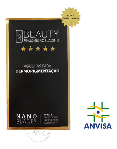 20 Lâminas Agulhas 18u Lovbeauty 0.15mm Flex Microblading