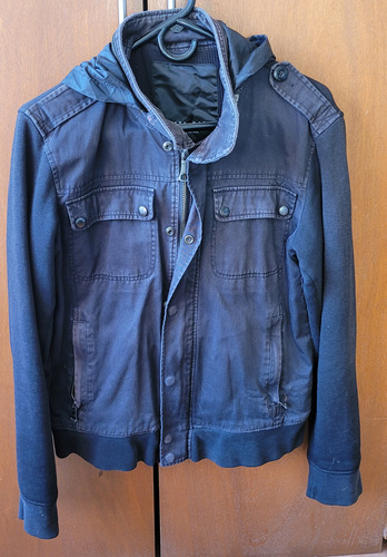 Chamarra Negra Zara Talla L (40) (Usado)