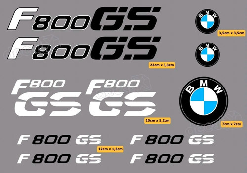 Kit De Adesivos Emblema Compatível Com F800gs Gs04 Cor F 800GS