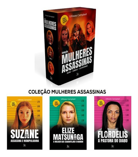 Box Mulheres Assassinas (suzane + Flordelis + Elize), De Campbell, Ullisses. Editora Matrix, Capa Mole Em Português, 2023