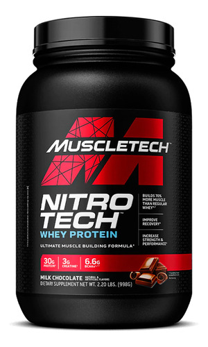 Nitrotech 2 Lbs Muscletech Whey Protein Isolate Creatina Bcaa Glutamina