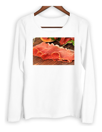 Remera Mujer Ml Jamon Crudo Comidas Picada Fiambres M2