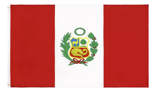 Bandera Del Peru 60cm X90cm Con Escudo Calidad A1