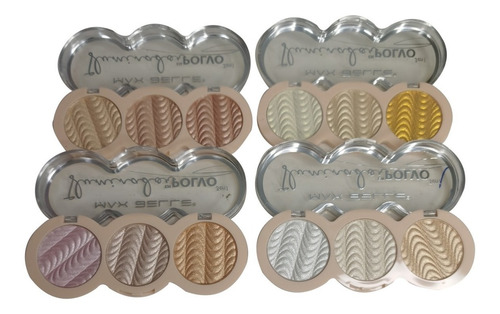 Pack X3 Iluminador De 3 Color Max Belleza 10.5g