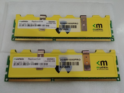 Memorias Mushkin Radioactive 2x2gb 4gb Ddr3 1600 Pc3-12800