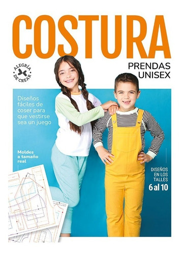 Revista Costura Niños Talles 6 Al 10  Moldes Tamaño Real