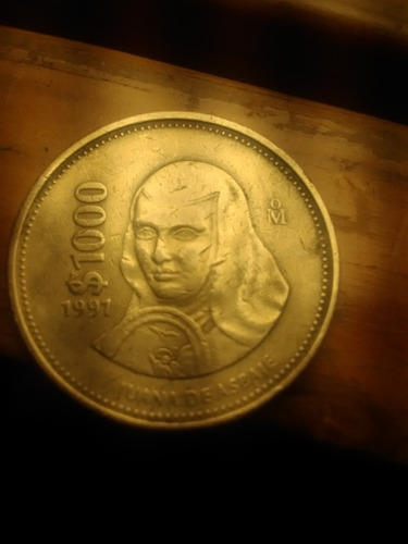 Moneda Mexicana Del Año 1991De $ 1000 Sor Juana, Estado,vf