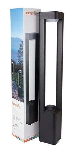 Lampara Mini Postes Led Negro 10w 3000k Tecnolite Polis Ii