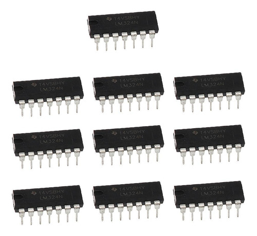 Amplificador Operacional Cuádruple Piezas Lm324n Con Bajo