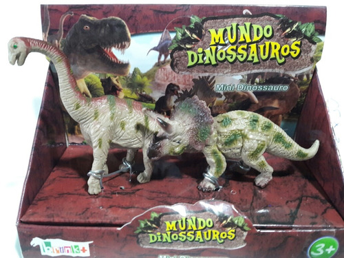 2 Muñecos Mundo Dinosaurios De Plástico