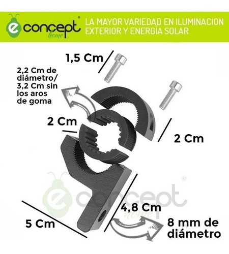 Imagen 2 de 10 de Soporte Universal Para Faro Axiliar Led X 2