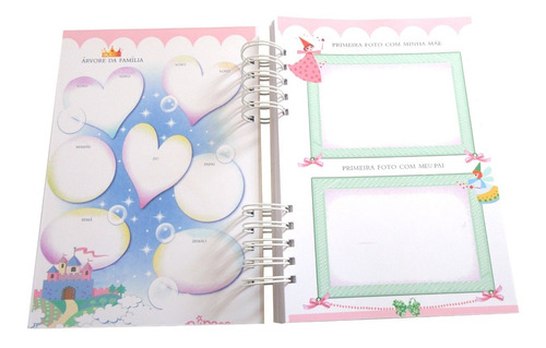 Imagem 2 de 10 de Álbum De Bebê Meninas Foto Personalizado Real Scrapbook 90 F