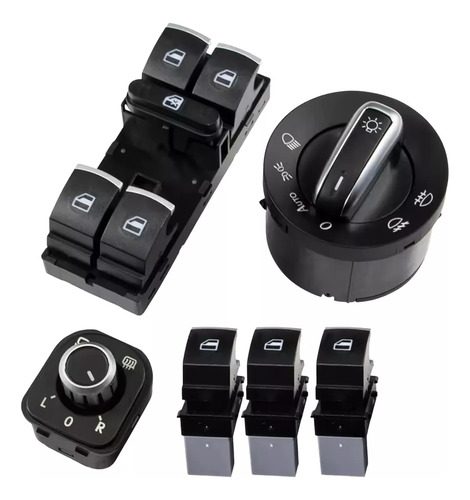 Botonera De Vidrios Para Bora Mk5 Mk6 Tiguan Kit Switch