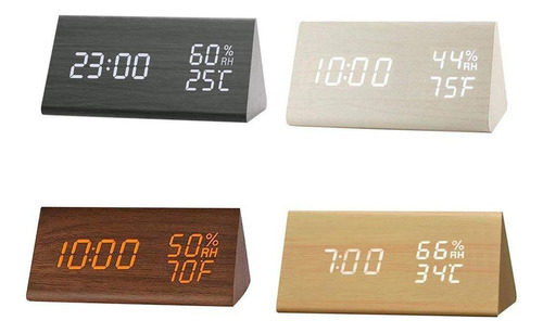 Triangle Digital Room Humidity And Temperature Alarm Clock