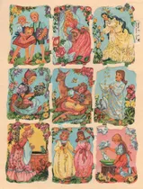 Comprar 4 Antiguas Planchas Figuritas Brillantina Every Serie Entera Cuentos Y Otros Figuritas Troqueladas