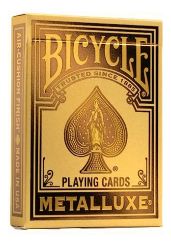 Bicicleta Metalluxe Cartas De Juego Doradas Acabado De
