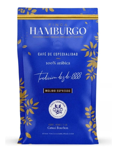 Café Espresso Molido Especialidad Finca Hamburgo 18pz 454g