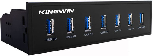 Kingwin Panel Frontal Usb 3.0 Con 7 Puertos Y Un Cargador R.