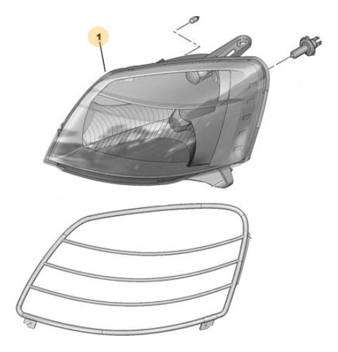 Proyector Izquierdo Peugeot Partner 1.4 N Peugeot 6204ax