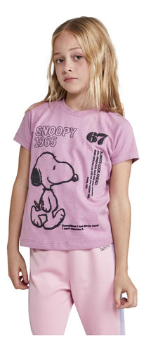 Playera Snoopy Rosa Para Niña Estampada Peanuts 2001