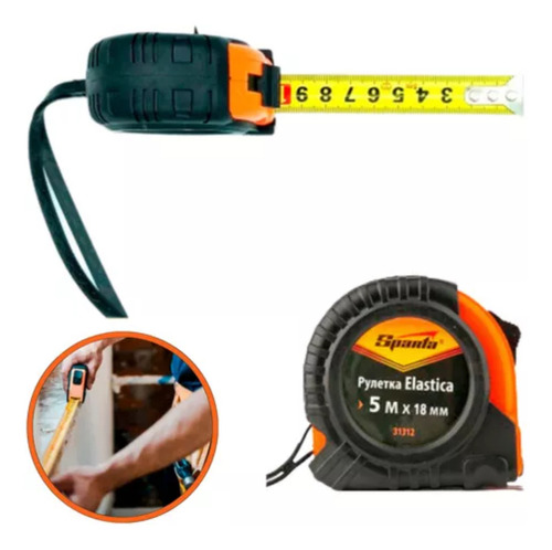 Kit 6 Trena De Aço 5m Emborrachada Trava Profissional Sparta