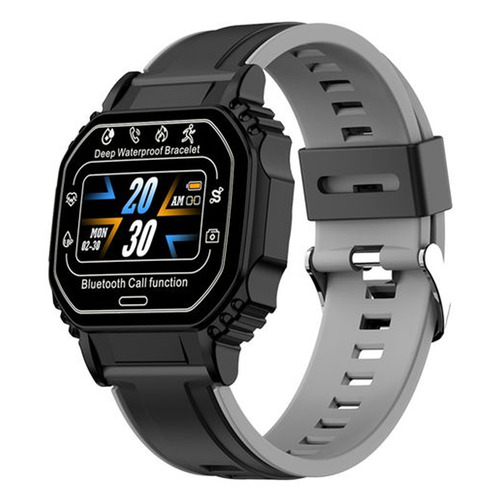 Watch Reloj Inteligente Band Serie Smartwatch Clasico Retro Color de la caja Negro Color de la correa Gris Color del bisel Negro Diseño de la correa Deportiva