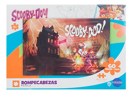 Puzzle 60 Piezas 1740 Scooby Doo Con Linternas Rompecabezas 