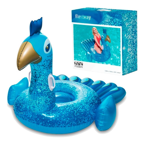 Inflable Flotador Pavo Real 198x164cm Bestway 41101