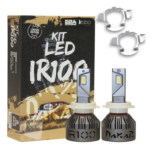 Cree Led Ir100 Dakar H7 + Adaptador Vento Bora Clio 2 A-vip