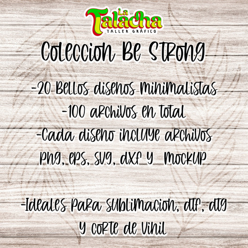 Colección Be Strong, Archivos Para Sublimación Y Vinil