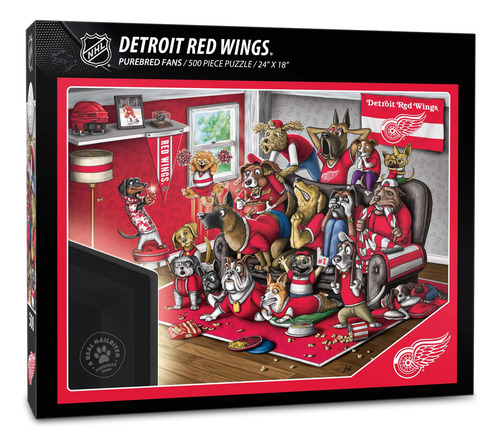 Puzzle Youthefan Nhl Detroit Red Wings Purebred Fans, 500 Un