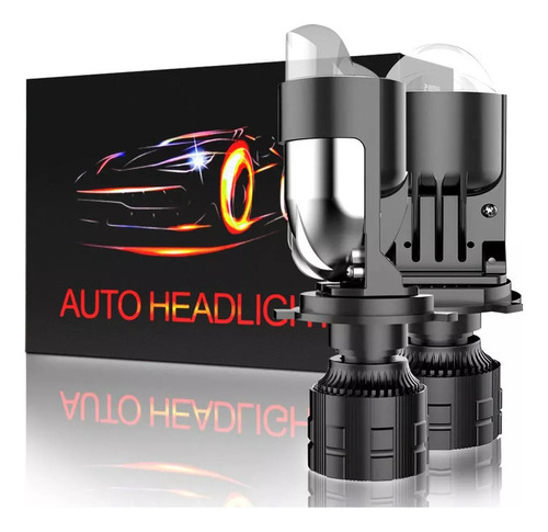 Par De Cañones Elípticos Ultra Super Led H4 Con Doble Aument
