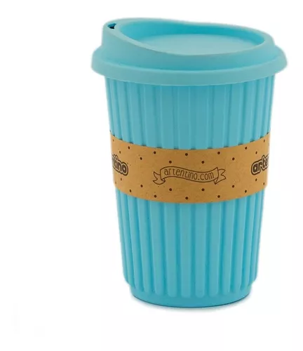 12 Vaso Térmico Jarro Café Taza Térmica Tapa Y Faja Silicona