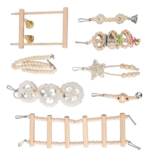 Escalera De Escalada, Juguetes Para Masticar, 8 Piezas, Jueg