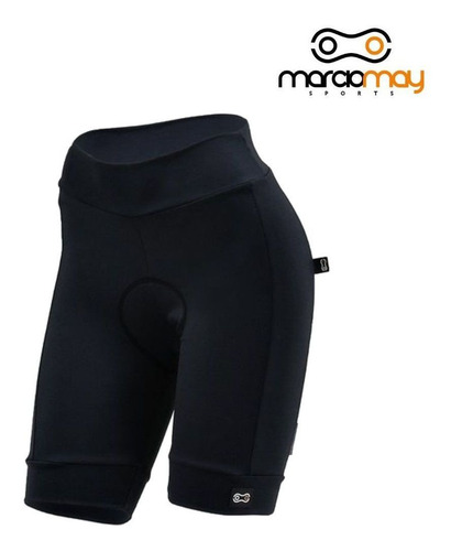 Imagem 1 de 4 de Bermuda Marcio May Feminina Light Preta Ciclismo 19 Bike