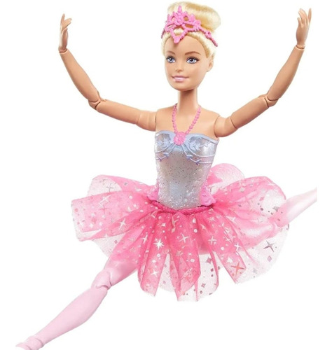 Hermosa Nueva Barbie Bailarina Fantasía Luces Brillantes (Usado)