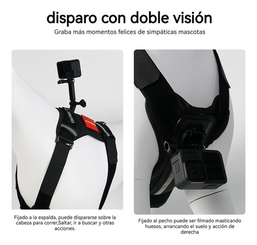Cámara Deportiva Gopro Compatible Con Arnés Para Perros