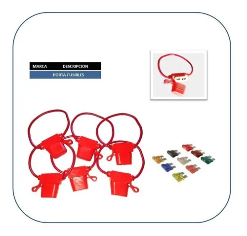 Porta Fusible Automotriz Rojo