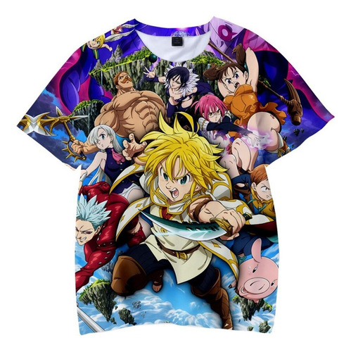 K Camiseta Anime Siete Pecados Capitales Nanatsu No Taizai