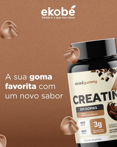 Creatina - Sabor Chocolate Belga - Ekobé Gummy